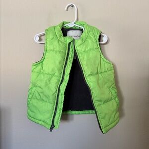 Toughskins Lime Green Puffer Vest